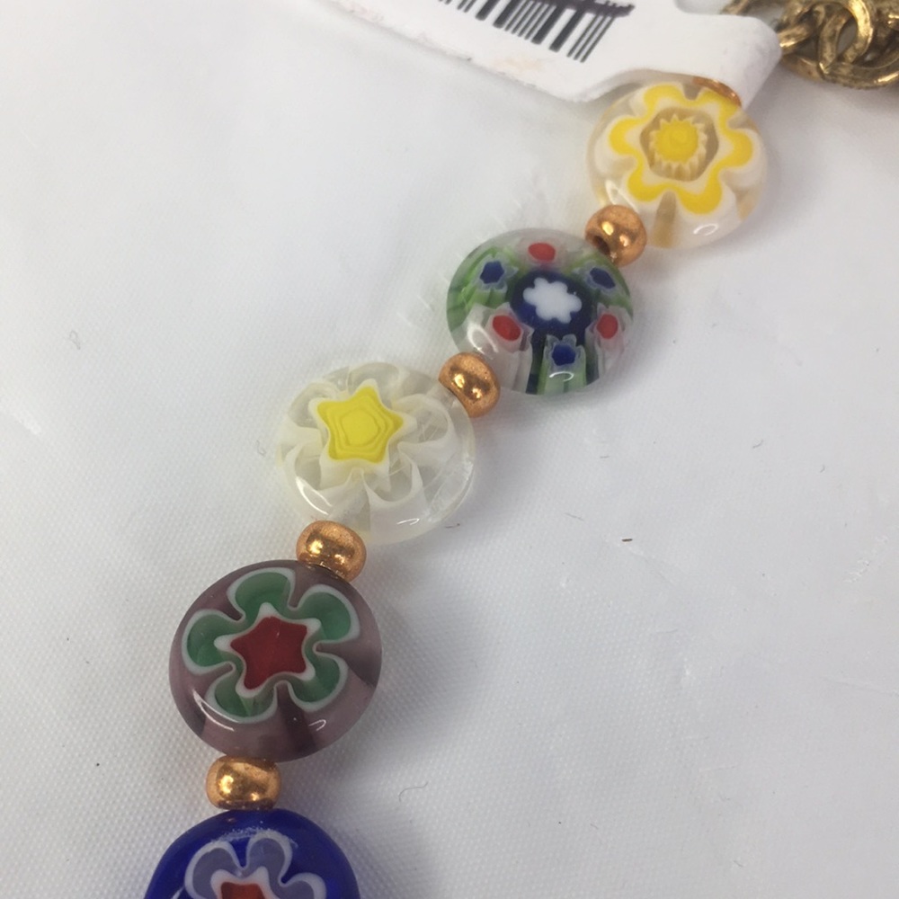 New Alisa Michelle Free People Millefiori Glass Beaded necklace - Picture 5 of 11